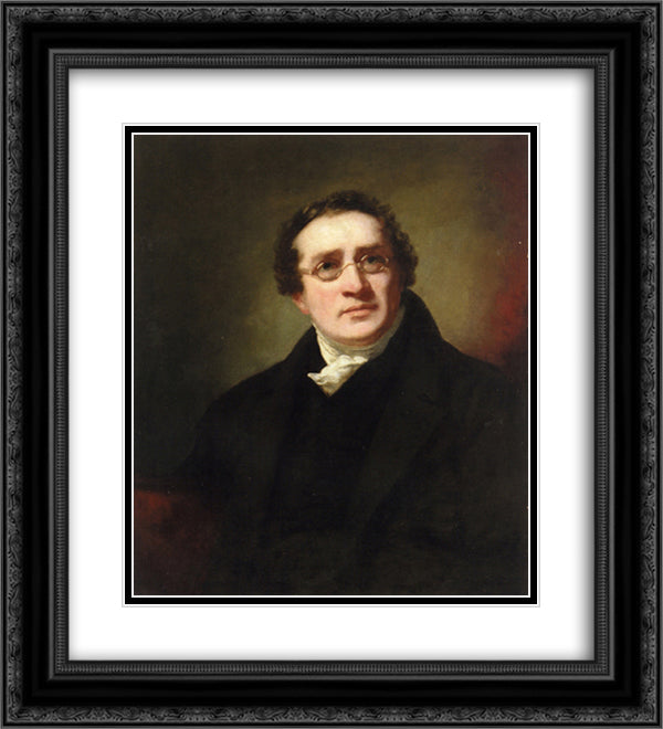 Portrait of Professor George Joseph Bell 20x22 Black Ornate Wood Framed Art Print Poster with Double Matting by Raeburn, Henry