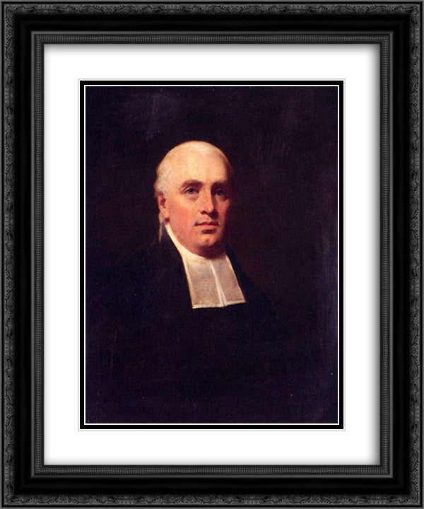 Portrait of the Rev. William Paul 20x24 Black Ornate Wood Framed Art Print Poster with Double Matting by Raeburn, Henry