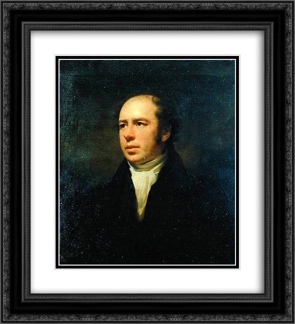 Portrait of The Reverend John Thomson, Minister of Duddingston 20x22 Black Ornate Wood Framed Art Print Poster with Double Matting by Raeburn, Henry