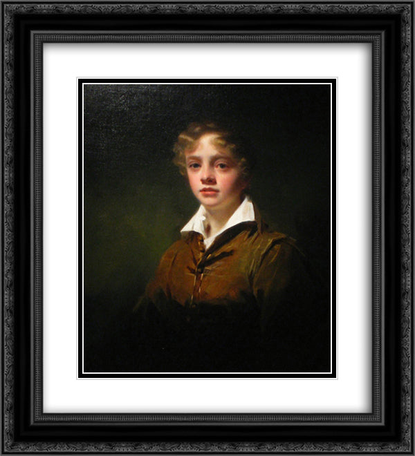 Portrait of William Blair 20x22 Black Ornate Wood Framed Art Print Poster with Double Matting by Raeburn, Henry