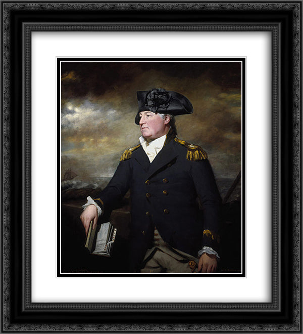 Rear-Admiral Charles Inglis 20x22 Black Ornate Wood Framed Art Print Poster with Double Matting by Raeburn, Henry