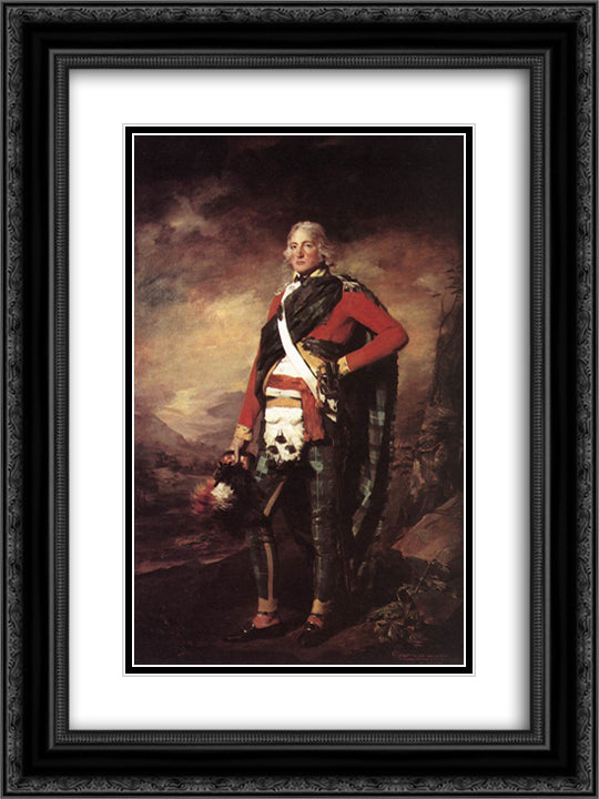 Sir John Sinclair 18x24 Black Ornate Wood Framed Art Print Poster with Double Matting by Raeburn, Henry