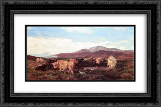 Ben Eay 24x16 Black Ornate Wood Framed Art Print Poster with Double Matting by Davis, Henry William Banks