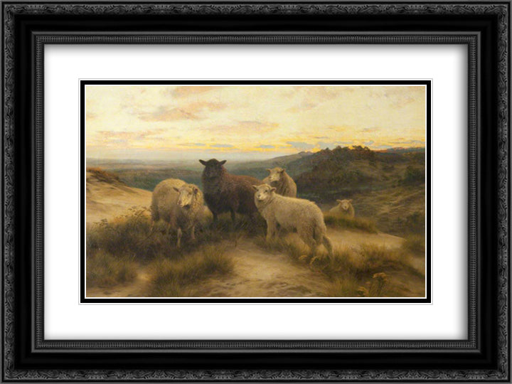 Close of Day 24x18 Black Ornate Wood Framed Art Print Poster with Double Matting by Davis, Henry William Banks