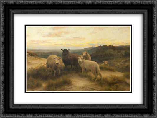 Close of Day 24x18 Black Ornate Wood Framed Art Print Poster with Double Matting by Davis, Henry William Banks