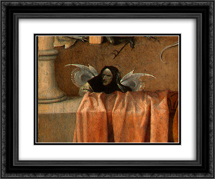 Death and the Miser (detail) 24x20 Black Ornate Wood Framed Art Print Poster with Double Matting by Bosch, Hieronymus