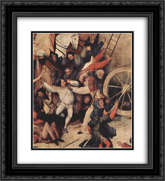 Haywain( detail) 20x22 Black Ornate Wood Framed Art Print Poster with Double Matting by Bosch, Hieronymus