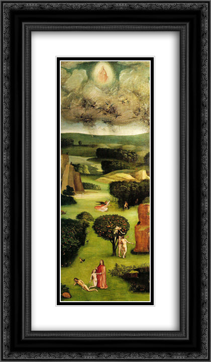 Last Judgement, left wing of the triptych 14x24 Black Ornate Wood Framed Art Print Poster with Double Matting by Bosch, Hieronymus