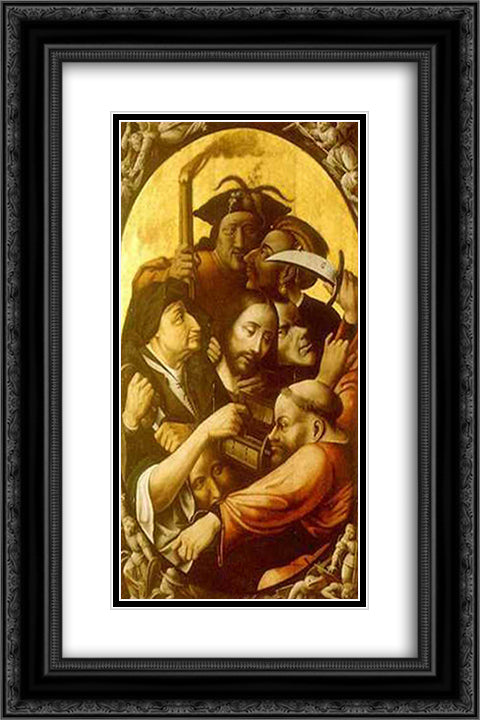 Passion of the Christ 16x24 Black Ornate Wood Framed Art Print Poster with Double Matting by Bosch, Hieronymus