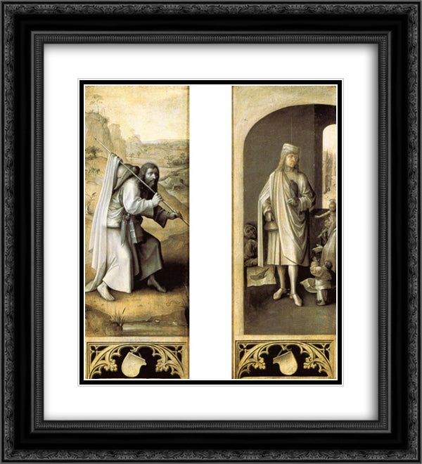 The Last Judgment (detail) 20x22 Black Ornate Wood Framed Art Print Poster with Double Matting by Bosch, Hieronymus