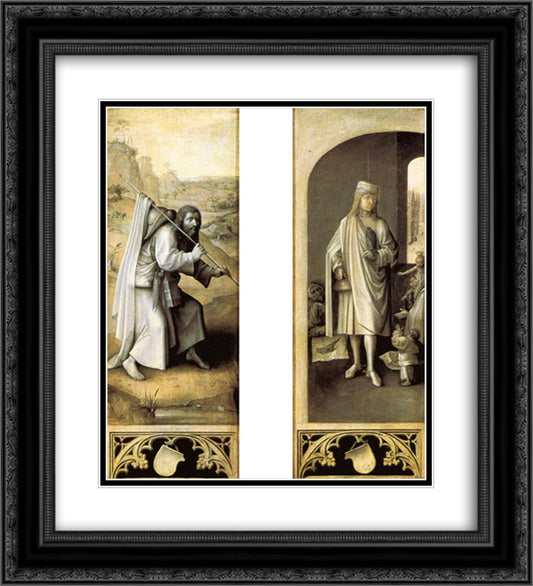 The Last Judgment (detail) 20x22 Black Ornate Wood Framed Art Print Poster with Double Matting by Bosch, Hieronymus