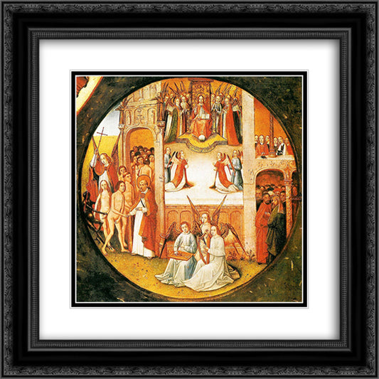 The Seven Deadly Sins and the Four Last Things (detail) 20x20 Black Ornate Wood Framed Art Print Poster with Double Matting by Bosch, Hieronymus