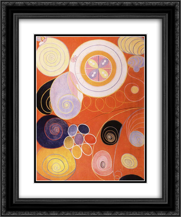 They tens mainstay IV 20x24 Black Ornate Wood Framed Art Print Poster with Double Matting by Klint, Hilma af