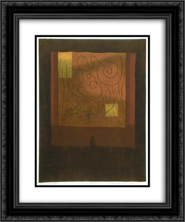 Almanac 20x24 Black Ornate Wood Framed Art Print Poster with Double Matting by Tajima, Hiroyuki