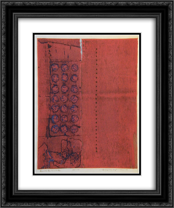 Benibe B 20x24 Black Ornate Wood Framed Art Print Poster with Double Matting by Tajima, Hiroyuki