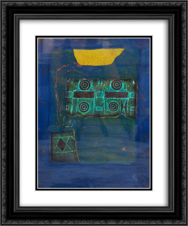 The Decorated Tomb of Ancient Japan B 20x24 Black Ornate Wood Framed Art Print Poster with Double Matting by Tajima, Hiroyuki