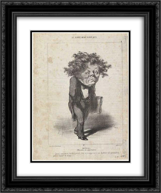 Adolphe Cremieux 20x24 Black Ornate Wood Framed Art Print Poster with Double Matting by Daumier, Honore