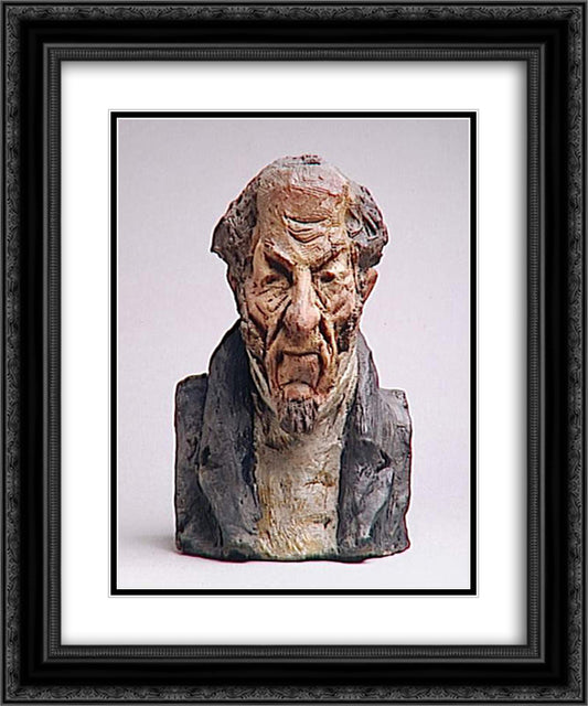 Alfred Pierre Comte de Falloux 20x24 Black Ornate Wood Framed Art Print Poster with Double Matting by Daumier, Honore