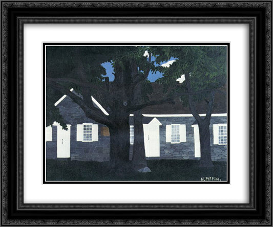 Birmingham Meeting House III 24x20 Black Ornate Wood Framed Art Print Poster with Double Matting by Pippin, Horace