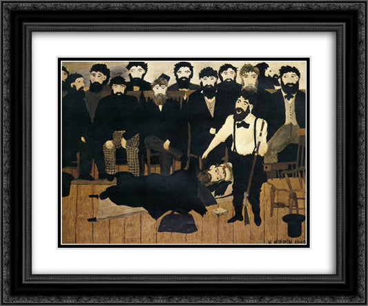 The Trial Of John Brown 24x20 Black Ornate Wood Framed Art Print Poster with Double Matting by Pippin, Horace