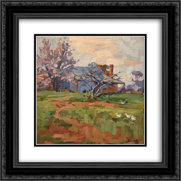 Springtime 20x20 Black Ornate Wood Framed Art Print Poster with Double Matting by Trenerry, Horace