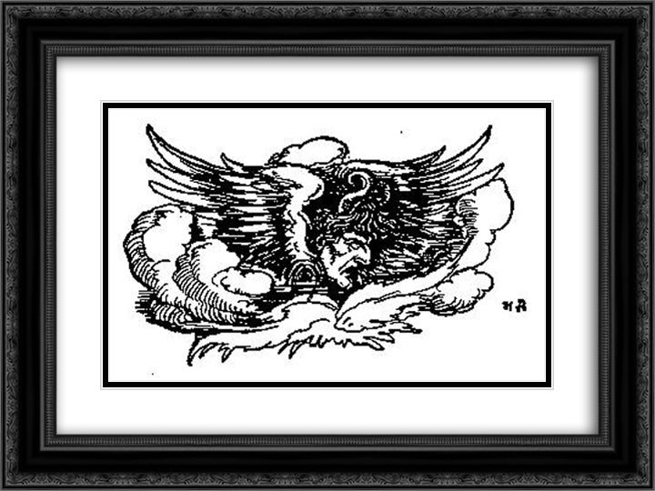 Otto of the Silver Hand 32 24x18 Black Ornate Wood Framed Art Print Poster with Double Matting by Pyle, Howard