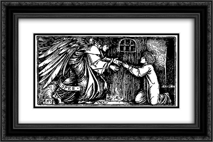 Otto of the Silver Hand 33 24x16 Black Ornate Wood Framed Art Print Poster with Double Matting by Pyle, Howard