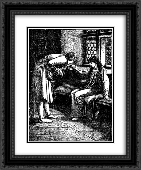 Otto of the Silver Hand 42 20x24 Black Ornate Wood Framed Art Print Poster with Double Matting by Pyle, Howard