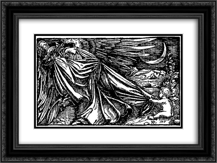 Otto of the Silver Hand 6 24x18 Black Ornate Wood Framed Art Print Poster with Double Matting by Pyle, Howard