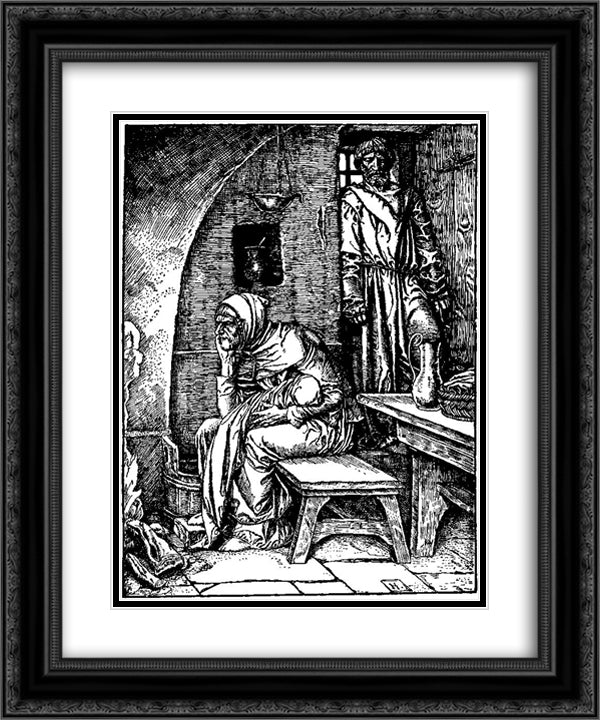 Otto of the Silver Hand 7 20x24 Black Ornate Wood Framed Art Print Poster with Double Matting by Pyle, Howard