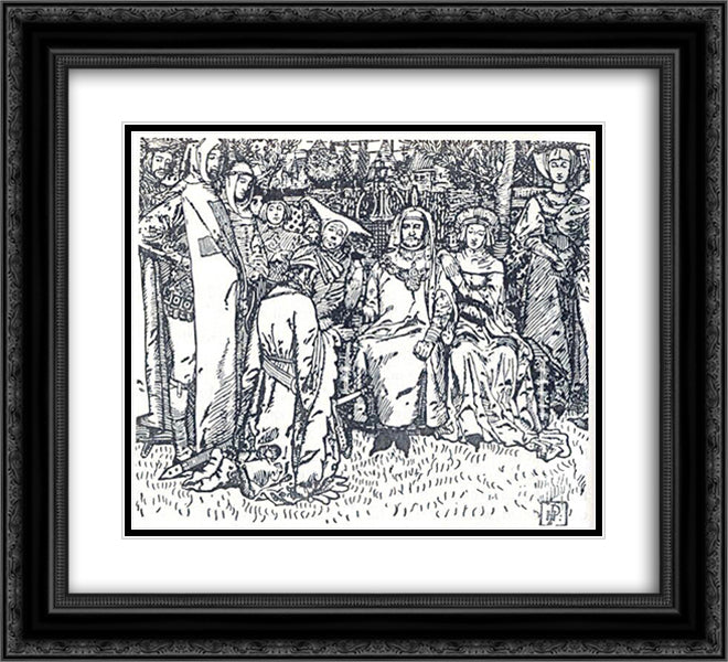 The Merry Adventures of Robin Hood 8 22x20 Black Ornate Wood Framed Art Print Poster with Double Matting by Pyle, Howard
