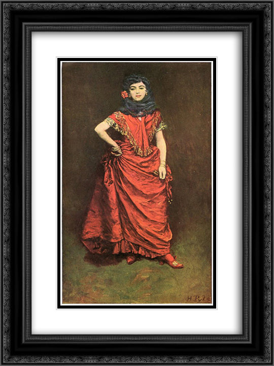 Untitled 18x24 Black Ornate Wood Framed Art Print Poster with Double Matting by Pyle, Howard