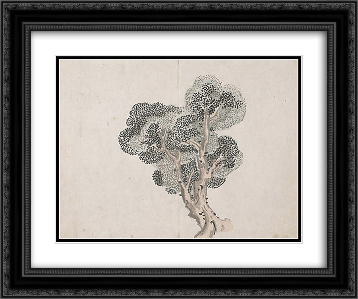 Untitled (a tree without leaves) 24x20 Black Ornate Wood Framed Art Print Poster with Double Matting by no Taiga, Ike