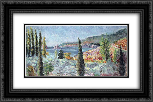 Coast of the Crimea 24x16 Black Ornate Wood Framed Art Print Poster with Double Matting by Mashkov, Ilya