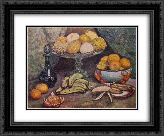 Fruits 24x20 Black Ornate Wood Framed Art Print Poster with Double Matting by Mashkov, Ilya