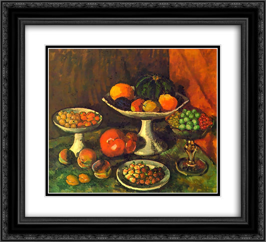 Fruits and Berries 22x20 Black Ornate Wood Framed Art Print Poster with Double Matting by Mashkov, Ilya