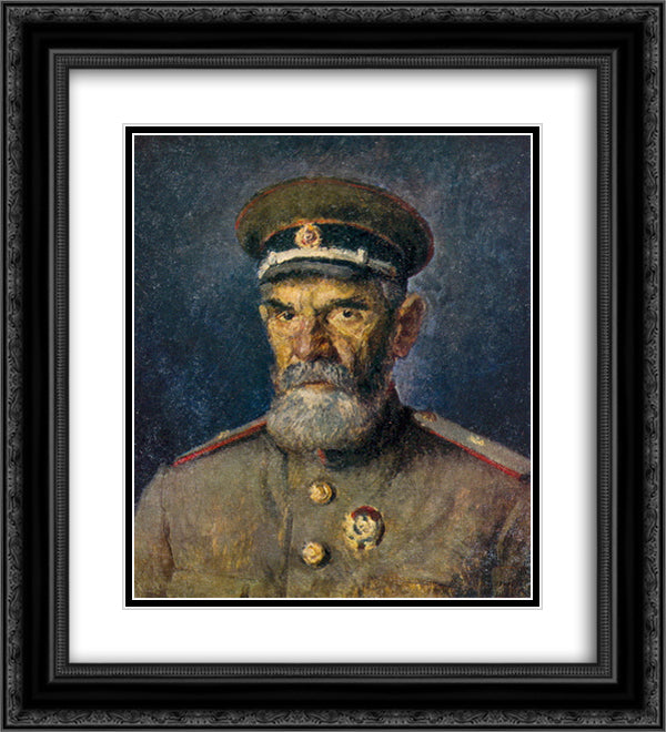 Portrait of Major-General of Medical Services A. R. Zlobin 20x22 Black Ornate Wood Framed Art Print Poster with Double Matting by Mashkov, Ilya