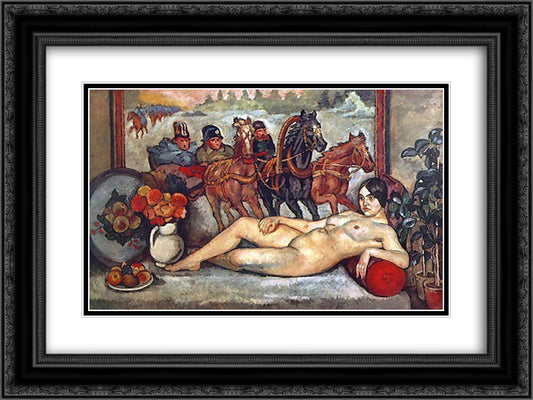 Russian Venus 24x18 Black Ornate Wood Framed Art Print Poster with Double Matting by Mashkov, Ilya