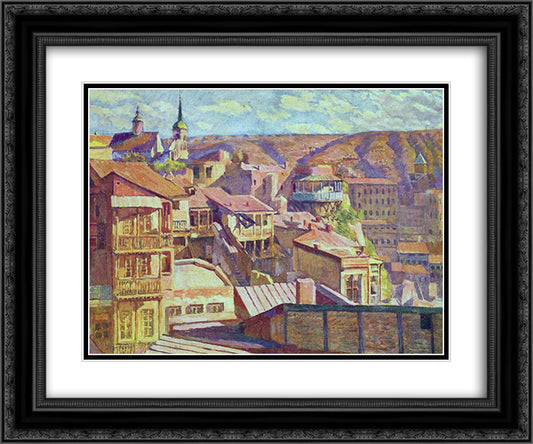 Tbilisi. Maidan 24x20 Black Ornate Wood Framed Art Print Poster with Double Matting by Mashkov, Ilya