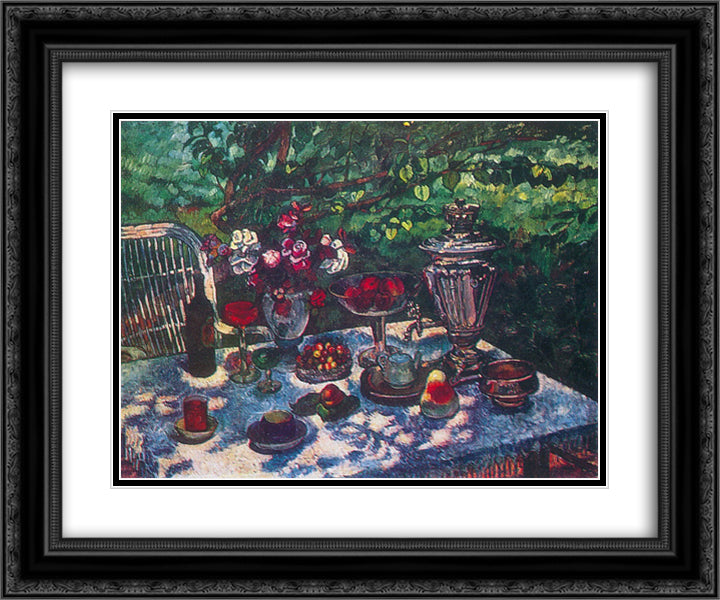 Uncleared table 24x20 Black Ornate Wood Framed Art Print Poster with Double Matting by Mashkov, Ilya