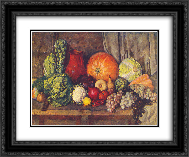 Vegetables 24x20 Black Ornate Wood Framed Art Print Poster with Double Matting by Mashkov, Ilya
