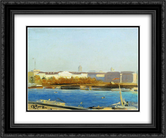 Admiralty 24x20 Black Ornate Wood Framed Art Print Poster with Double Matting by Repin, Ilya