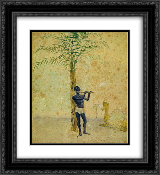 African Motiff 20x22 Black Ornate Wood Framed Art Print Poster with Double Matting by Repin, Ilya