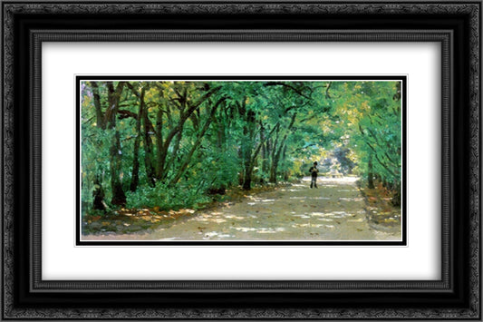 Alley in the park Kachanovka 24x16 Black Ornate Wood Framed Art Print Poster with Double Matting by Repin, Ilya