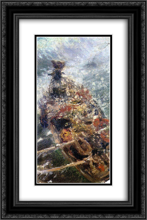 Black Sea outlaws 16x24 Black Ornate Wood Framed Art Print Poster with Double Matting by Repin, Ilya