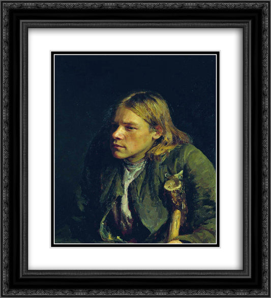 Hunchback 1 20x22 Black Ornate Wood Framed Art Print Poster with Double Matting by Repin, Ilya