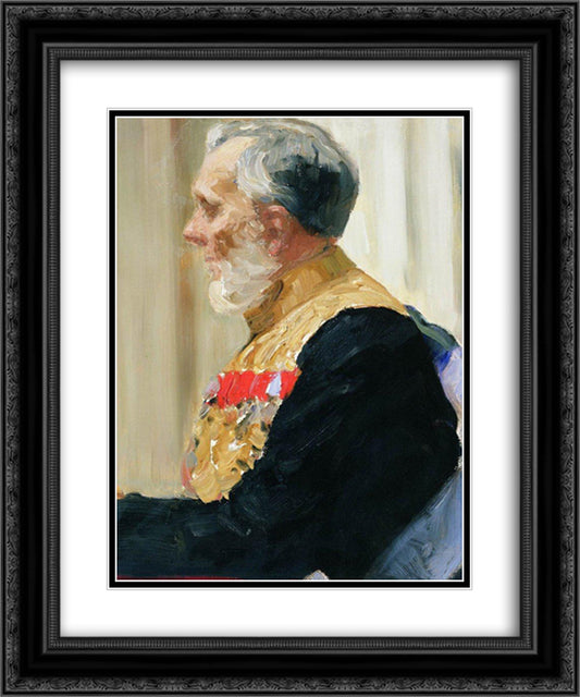 Portrait of Count K.N. Palen 20x24 Black Ornate Wood Framed Art Print Poster with Double Matting by Repin, Ilya