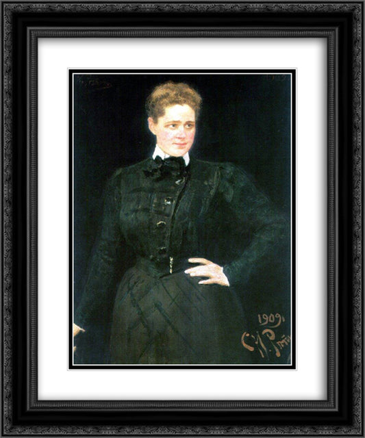 Portrait of countess Sophia Vladimirovna Panina 20x24 Black Ornate Wood Framed Art Print Poster with Double Matting by Repin, Ilya