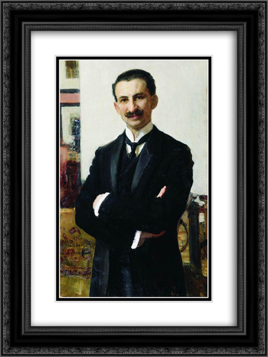 Portrait of G.I. Shoofs 18x24 Black Ornate Wood Framed Art Print Poster with Double Matting by Repin, Ilya