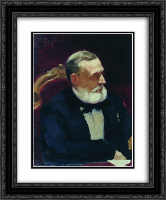 Portrait of Ivan Ivanovich Shamshin 20x24 Black Ornate Wood Framed Art Print Poster with Double Matting by Repin, Ilya